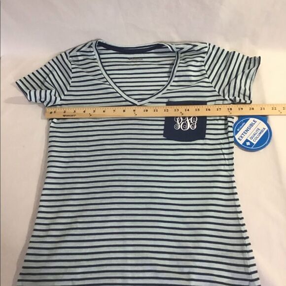 New Columbia PFG Monogram Tee, Short Sleeve Blue - Picture 7 of 8